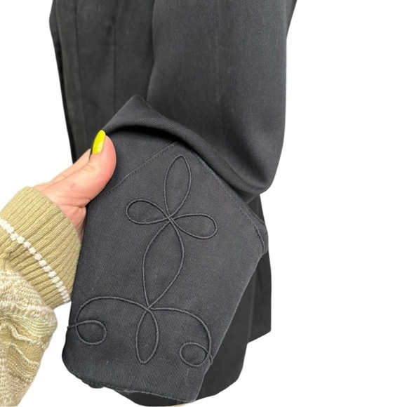 Vintage Black Tailored Blazer Jacket Y2K Embroidered  Size Medium, Fall Blazer - Picture 9 of 14